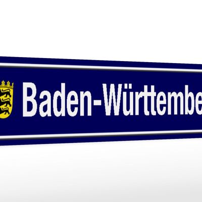 Holzschild Straßenschild 46x10cm Baden - Württemberg Deko Schild