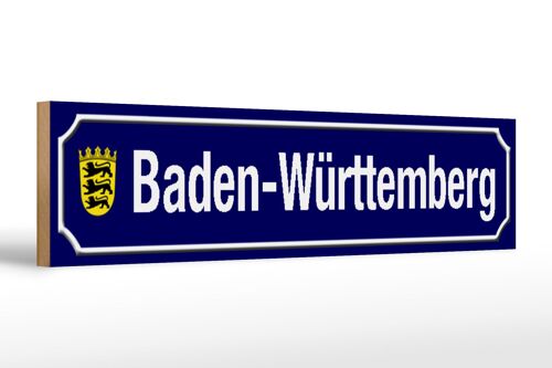 Holzschild Straßenschild 46x10cm Baden - Württemberg Dekoration