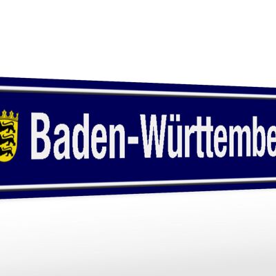 Letrero de madera cartel de calle 46x10cm decoración Baden - Württemberg