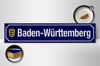 Panneau de rue en bois 46x10cm Décoration Baden - Wurtemberg 2
