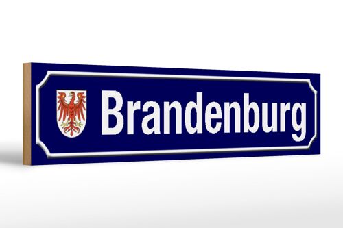 Holzschild Straßenschild 46x10cm Brandenburg Wappen Dekoration