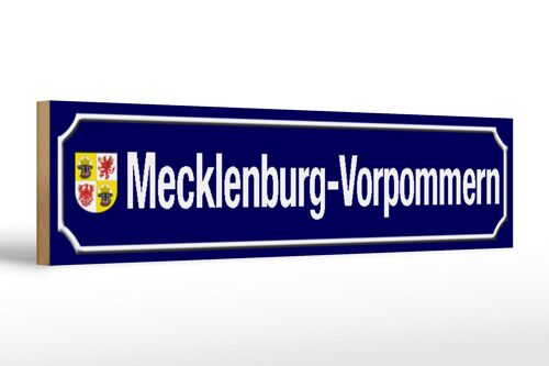 Holzschild Straßenschild 46x10cm Mecklenburg - Vorpommern Schild