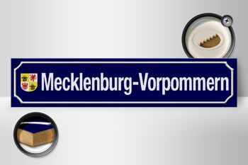 Panneau de rue en bois 46x10cm Panneau Mecklembourg - Poméranie occidentale 2