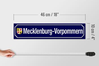 Panneau de signalisation en bois 46x10cm Mecklembourg - Poméranie occidentale 4
