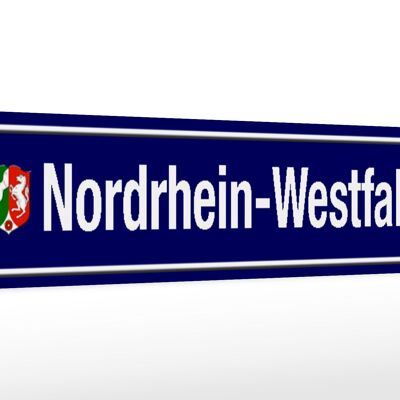 Letrero de madera cartel de calle 46x10cm decoración Renania del Norte - Westfalia