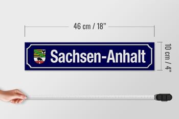 Panneau de rue en bois 46x10cm Panneau décoratif des armoiries de Saxe - Anhalt 4