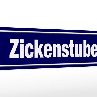 Letrero de madera letrero de calle 46x10cm Zickenstube Decoración Zicke