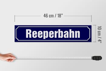 Panneau de rue en bois 46x10cm, panneau décoratif Reeperbahn Hamburg 4