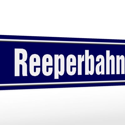 Letrero de madera cartel de calle 46x10cm Reeperbahn Hamburgo decoración