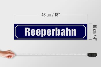 Panneau de rue en bois 46x10cm, décoration Reeperbahn Hamburg 4