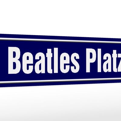 Holzschild Straßenschild 46x10cm Beatles Platz Hamburg Deko Schild