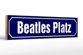 Panneau de rue en bois 46x10cm, panneau décoratif Beatles Platz Hamburg 1
