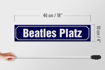 Panneau de rue en bois 46x10cm, panneau décoratif Beatles Platz Hamburg 4