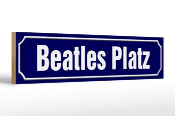 Panneau de rue en bois 46x10cm, décoration Beatles Platz Hambourg 1