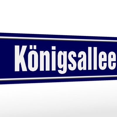 Holzschild Straßenschild 46x10cm Königsallee Düsseldorf Deko Schild