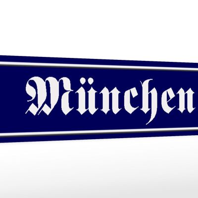 Holzschild Straßenschild 46x10cm München Bayern Deko Schild