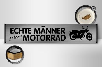 Panneau de rue en bois 46x10cm, décoration pour hommes conduisant une moto 2