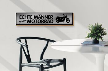 Panneau de rue en bois 46x10cm, décoration pour hommes conduisant une moto 3