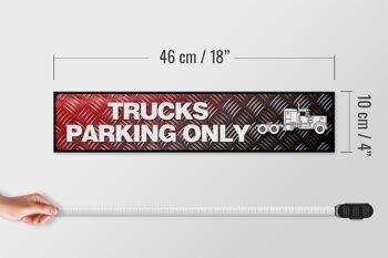 Panneau de rue en bois 46x10cm, décoration pour camions, parking uniquement 4