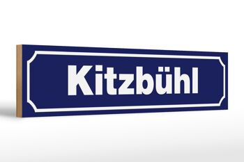 Panneau en bois avis 46x10cm décoration Kitzbühl 1