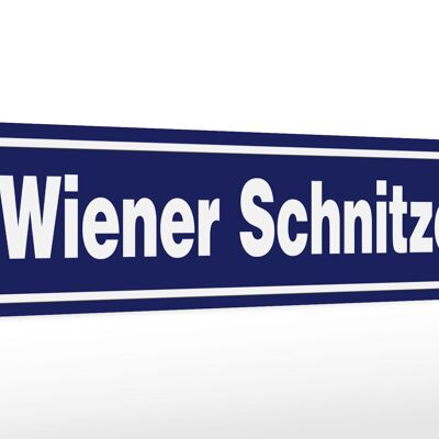 Cartello in legno 46x10 cm decorazione Wiener Schnitzel