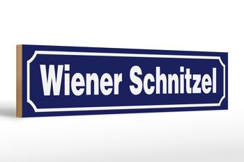 Panneau en bois note 46x10cm décoration Wiener Schnitzel 1