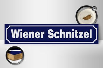 Panneau en bois note 46x10cm décoration Wiener Schnitzel 2