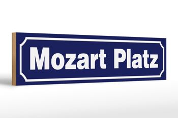 Panneau en bois avis 46x10cm panneau décoratif Mozart Platz 1