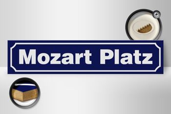 Panneau en bois avis 46x10cm panneau décoratif Mozart Platz 2