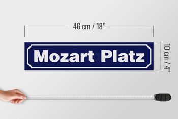 Panneau en bois note 46x10cm décoration Place Mozart 4