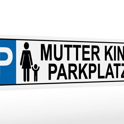 Holzschild Parken 46x10cm Parkplatz Mutter Kind Dekoration