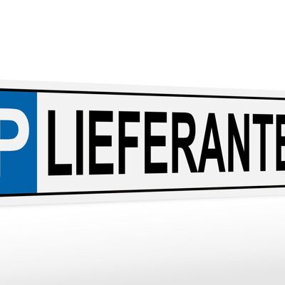 Holzschild Parken 46x10cm Parkplatz Lieferanten Deko Schild