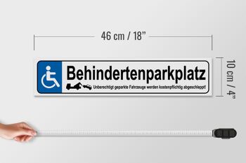 Panneau de stationnement en bois 46x10cm, décoration de place de stationnement pour personnes handicapées 4