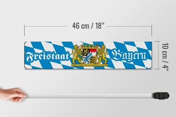 Panneau en bois Bavière 46x10cm Panneau décoratif de l'État libre de Bavière 4