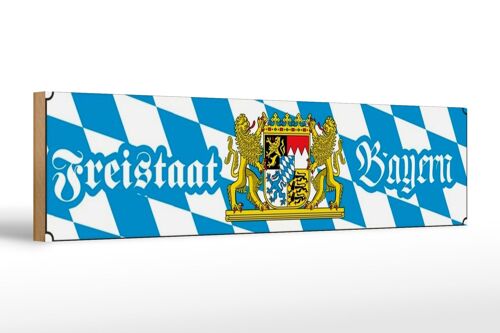 Holzschild Bayern 46x10cm Freistaat Bayern Dekoration