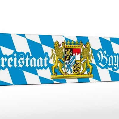 Holzschild Bayern 46x10cm Freistaat Bayern Dekoration