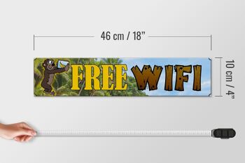 Panneau en bois disant 46x10cm WiFi gratuit WiFi Internet décoration 4