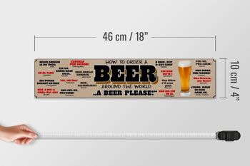 Panneau en bois indiquant 46x10cm Comment commander une décoration de bière 4