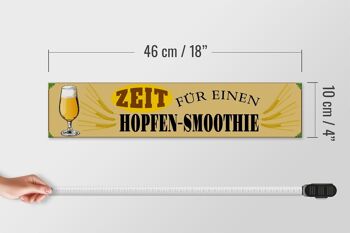 Panneau en bois indiquant 46x10cm Décoration Beer time for a hop smoothie 4