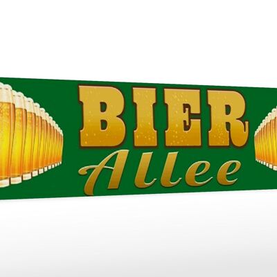 Wooden sign saying 46x10cm beer alley alcohol gift decoration sign
