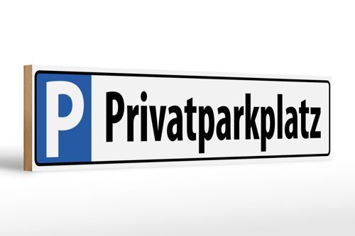 Holzschild Parken 46x10cm Parkplatzschild Privatparkplatz