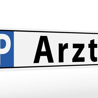 Holzschild Parken 46x10cm Parkplatzschild Arzt Deko Schild