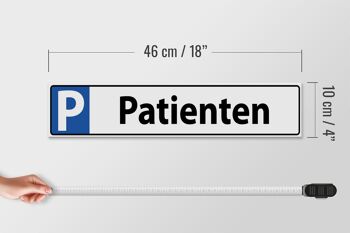 Panneau de stationnement en bois 46x10cm, panneau de stationnement décoratif pour Patient 4