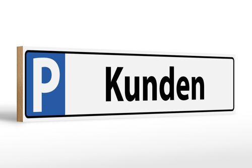 Holzschild Parken 46x10cm Parkplatzschild Kunden Dekoration