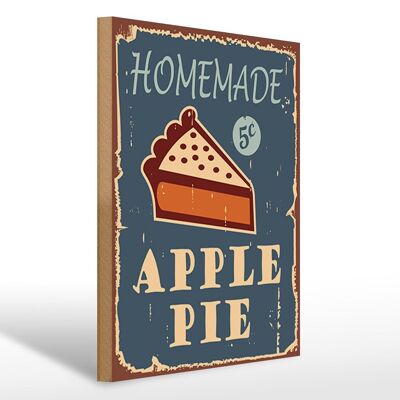 Holzschild 30x40cm Homemade Apple Pie (Apfelkuchen) Schild
