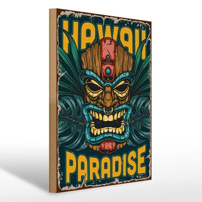 Holzschild Retro 30x40cm Hawaii Paradise Schild