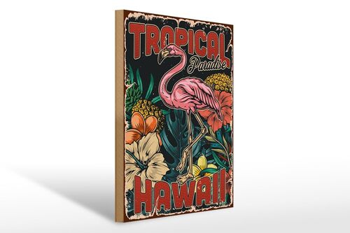 Holzschild Retro 30x40cm Hawaii Tropical Paradise Schild