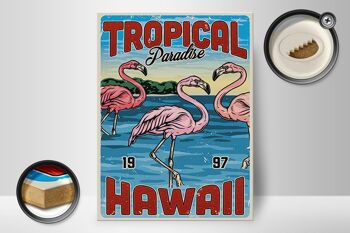 Panneau en bois rétro 30x40cm Tropical Paradise Hawaii 2