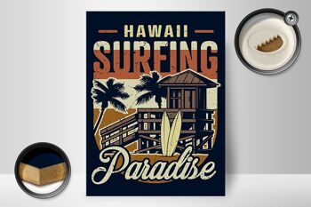 Panneau en bois Hawaii 30x40cm Panneau décoratif Surf Paradise 2