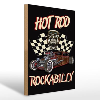 Cartello in legno per auto 30x40 cm hot rod rockabilly cartello decorativo